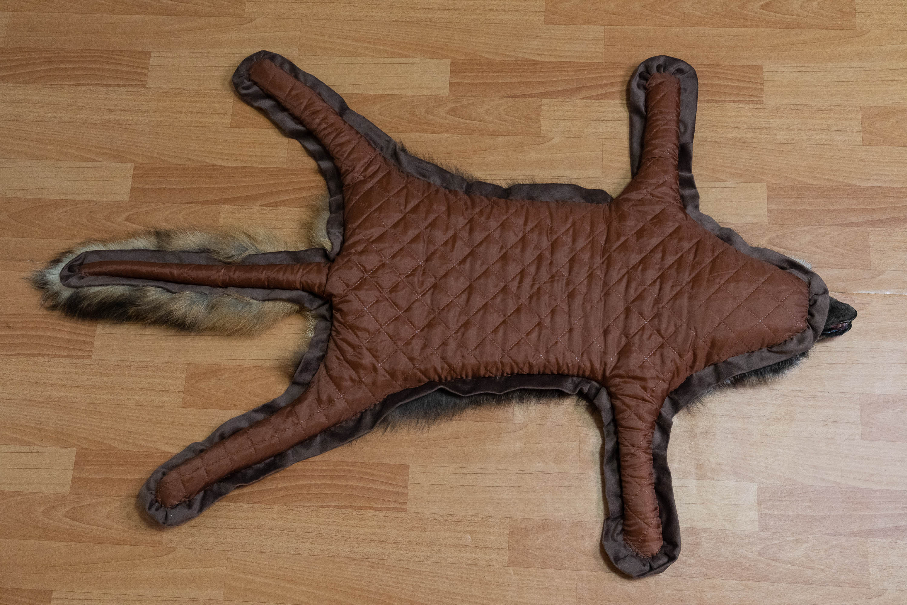 SIBERIAN CROSS FOX TAXIDERMY RUG MOUNT WITH HEAD - MOUNTED PELT, FUR ...